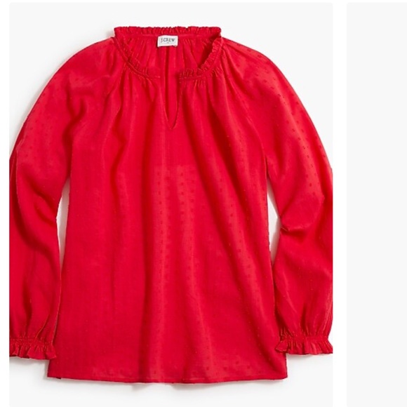 J Crew Factory Artist top in red swiss dot. Medium. Like new condition! - Picture 1 of 11